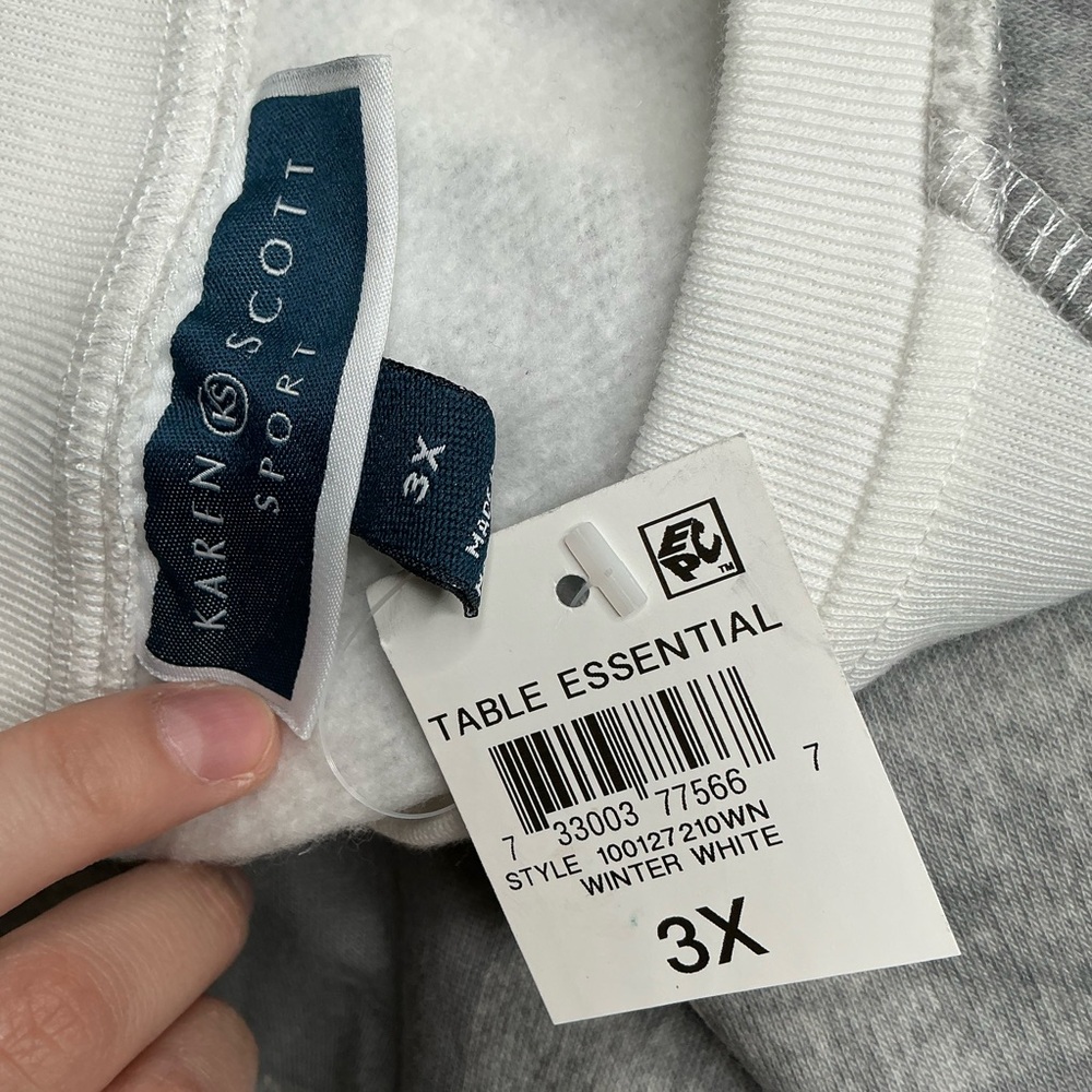 Karen Scott Pullover Table Essential Gray White W… - image 8